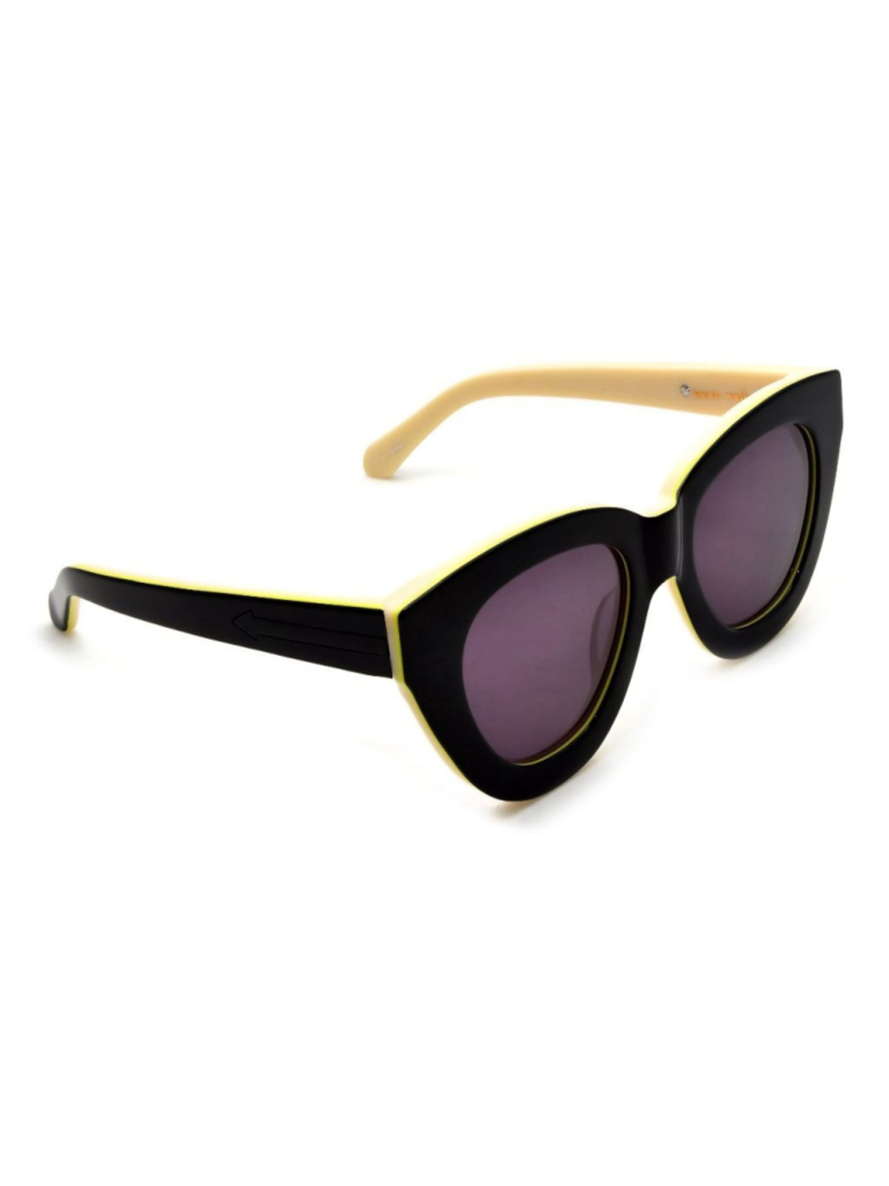 KAREN WALKER Anytime 1201462 Cat Eye Sunglasses in Black and Cream